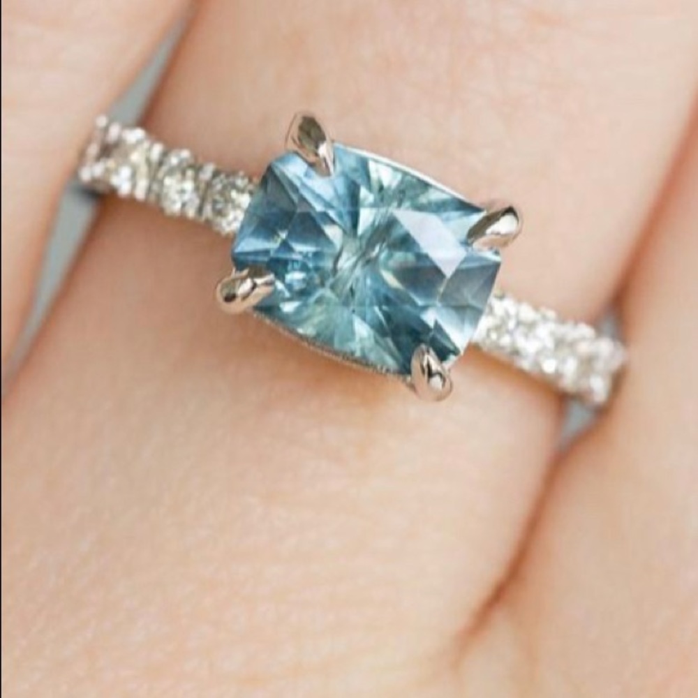 COPY - 1.75 Carat Montana Sapphire Ring in White …